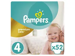 Пiдгузки PAMPERS (8-14кг) 52шт Premium Care № 4 Maxi Економ
