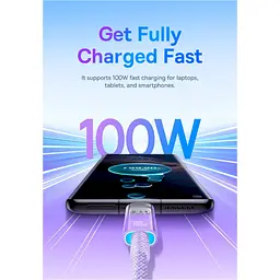 Кабель Baseus Explorer Series Fast Charging Cable with Smart Temperature Control Cable Type-C to Type-C 100W 1m P10319703411-00 Pi - мініатюра 6