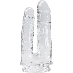 Фалоімітатор Alive Imperium Jelly Dildo прозорий, для подвійного проникнення, гнучкий