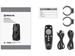Портативна колонка REAL-EL X-780 Black (EL121600030) - мініатюра 8