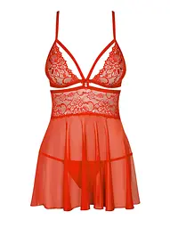 Комплект білизни Obsessive 838-BAB-3 XXL червоний - мініатюра 5