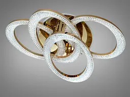 Сучасна стельова LED-люстра Diasha 5607/4L G золото, кільця, 125 Вт, 83 см, 14-20m2 - мініатюра 4