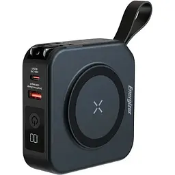 УМБ Energizer Magnetic Wireless 10000mAh 20W PD,AC зарядка,QI-15W, built-in USB-C,USB-А,USB-C In/Out
