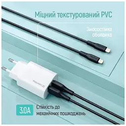 Дата кабель USB 2.0 AM to Lightning 2.0m 3A textured PVC black ColorWay (CW-CBUL095-BK) - мініатюра 8