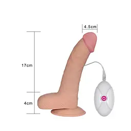 Вібратор Lovetoy The Ultra Soft Dude Vibrating Flesh, 20 см - мініатюра 6