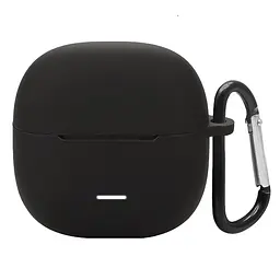 Силіконовий чохол для навушників Xiaomi Redmi Buds 6 Lite, Hang Case, чорний, ультратонкий захисний кейс товщиною 2 мм, захист від подряпин, пилу та ударів, компактний, з карабіном для кріплення, ArmorStandart (ARM81086)