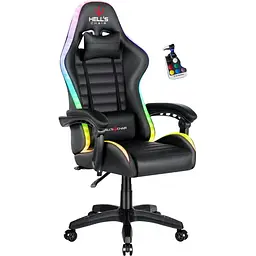 Комп'ютерне крісло Hell's HC-1003 LED RGB Black