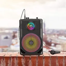 Портативна бездротова Bluetooth акустична система HOCO Mature Outdoor Wireless Speaker BS46 Чорна - мініатюра 6