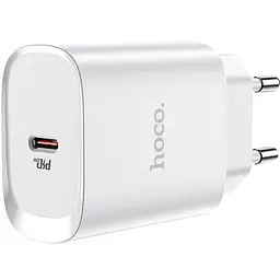 Мережевий зарядний пристрій 1Type-C Hoco N14 20 W White - мініатюра 2