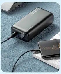 Портативний зовнішній акумулятор XO PR200 30000 mAh 22W з чорним дисплеєм - мініатюра 2