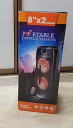 Колонка Big LT-2806 bluetooth + мікрофон (289х281х704) XBT USB/MP3/FM/BT/TWS black - мініатюра 2