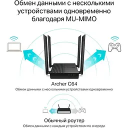 Бездротовий маршрутизатор TP-Link Archer C64 (UA UCRF) - мініатюра 4