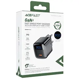 МЗП Acefast A115 PD30W GaN (1USB-C) Black - мініатюра 2