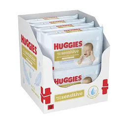 Набір вологих серветок Huggies Extra Care Sensitive 384 шт. (8 уп. х 48 шт.)