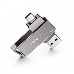 Флешка Usams Type-C OTG USB 3.0 Rotatable High Speed Flash Drive 128 GB (US-ZB201) - мініатюра 2