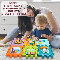 Інтерактивна іграшка сортер монтесорі розвиваючий музичний бізикуб пазл HUANGER det0018974 - мініатюра 3