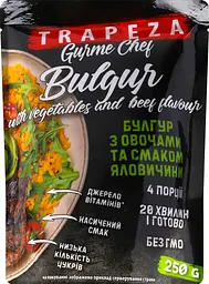 Суміш Trapeza Булгур з овочами зі смаком яловичини, 250 г (902933) - мініатюра 4