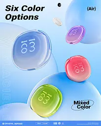 Навушники ACEFAST T9 Crystal (Air) color bluetooth earbuds Glacier Blue - мініатюра 6