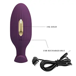 Анальна пробка PRETTY LOVE Jefferson, 12 vibration functions 3 electric shock functions PRETTY LOVE BI-040083HP-1 101650 - мініатюра 3