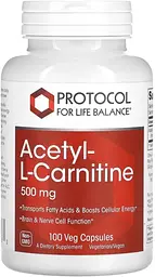 Ацетил-L-карнітин Protocol for Life Balance Acetyl-L-Carnitine 500 мг 100 капс