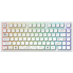 Ігрова бездротова клавиатура Dark Project ALU81 Terra Nova ENG/UA (DPKB_NOVA_81_ANSI_WHITE_UA) - мініатюра 2