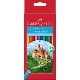 Олівці кольорові Faber-Castell Замок та лицарі,12 кольорів (120112) (5514) - мініатюра 1