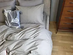 Комплект постільної білизни Євро бязь Сірий 200 x 220 см Premium - мініатюра 5
