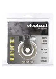Ерекційне кільце з вібрацією Cock Ball Ring Elephant (чорний) - мініатюра 4
