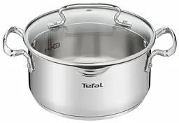 Tefal Кастрюля Tefal DUETTO+, 2.9л, з кришкою, нержавіюча сталь, скло