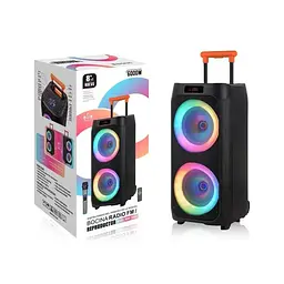 Портативна колонка Bluetooth NDR 1096A 2х8", портативна акустика з мікрофоном, караоке колонка з радіо (ST) - мініатюра 4