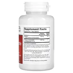 Кальцій D-глюкарат Protocol for Life Balance Calcium D-Glucarate 500 мг 90 вегетаріанських капсул - мініатюра 2