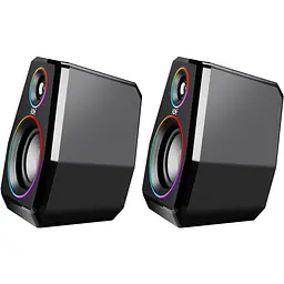 Акустична система 2.0 Defender Solar 10, 10Вт, Bluetooth, RGB підсвітка, USB, чорна - мініатюра 4