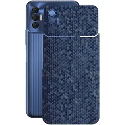 Защитная пленка StatusSKIN для Tecno Spark 8p KG7n Корпус Винил Соты синие