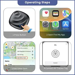 Bluetooth-трекери Hoxe для Apple Find My, комплект 4 шт з батарейками - мініатюра 6
