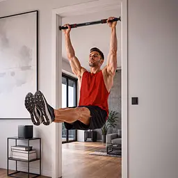 Турнік розсувний GYMTEK 63-100см чорно-червоний - мініатюра 5