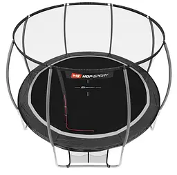 Батут Hop-Sport Premium 12ft (366см) чорно-сірий з внутрішньою сіткою - мініатюра 2