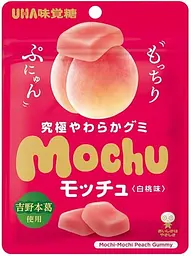 Цукерки жувальні UHA Sugar Mochu White Peach Flavor зі смаком білого персика 45 г