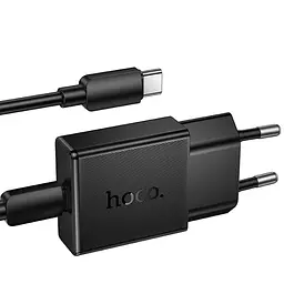 МЗП Hoco N72 Speed ultra-thin PD20W (1USB-C) + кабель Type-C to Type-C Black - мініатюра 3