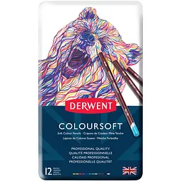 Кольорові олівці Coloursoft 12 кол. Derwent (5028252188920)