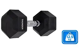 Гантель шестигранна Thunder 12,5 кг (HEXAGONAL-DUMBBELLS-12,5K) - мініатюра 2