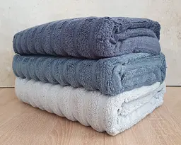 Набір турецьких махрових рушників Cestepe MicroCotton Premium 3 штуки 70x140 Ezgi 7 щільність 600 г/м2 - мініатюра 4