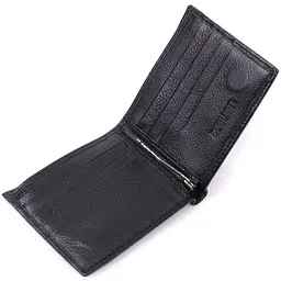 Шкіряне чоловіче портмоне із затискачем ST Leather 22481 чорний - мініатюра 5