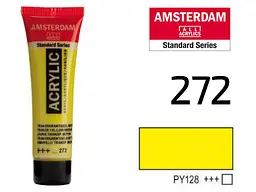 Фарба акрилова Amsterdam (272) Прозорий жовтий середній 20 мл Royal Talens (8712079347697) - мініатюра 2