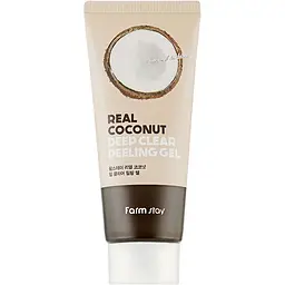 Зволожуюча пілінг-скатка FarmStay Real Coconut Deep Clear Peeling Gel з екстрактом кокосу 100 мл - мініатюра 2