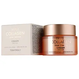 Крем для обличчя Tony Moly Triple Collagen Total Tension Cream, живильний з колагеном, 80 мл