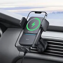 Тримач з бездротовою зарядкою Baseus Wireless Charge QI 15 W (CGZX000001) - мініатюра 6