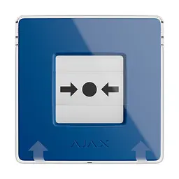 Бездротова кнопка для активації пожежної тривоги вручну Ajax ManualCallPoint Blue Jeweller (26-00339) - мініатюра 3