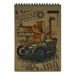 Блокнот Buromax spiral top, А5, 80sheets, KRAFT, white, perforation,assorted (BM.2473) - мініатюра 4