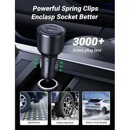 Автомобільний зарядний пристрій Ugreen CD239 2xUSB Type-C PD + USB-A Car Charger 69W Max чорний - мініатюра 8