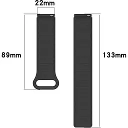 Ремінець DK CDK для Xiaomi Amazfit Balance (A2286) 22mm Silicone Shaped Magnetic Band (018823) (black) - мініатюра 4